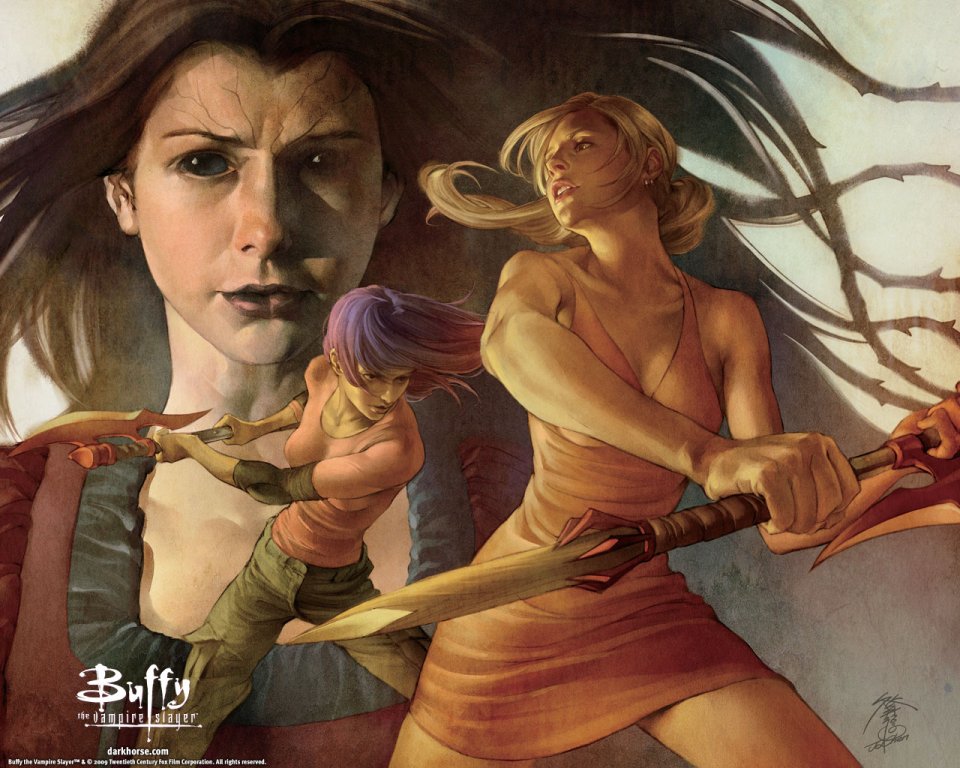 《Buffy 吸血鬼猎人》战斗场景壁纸