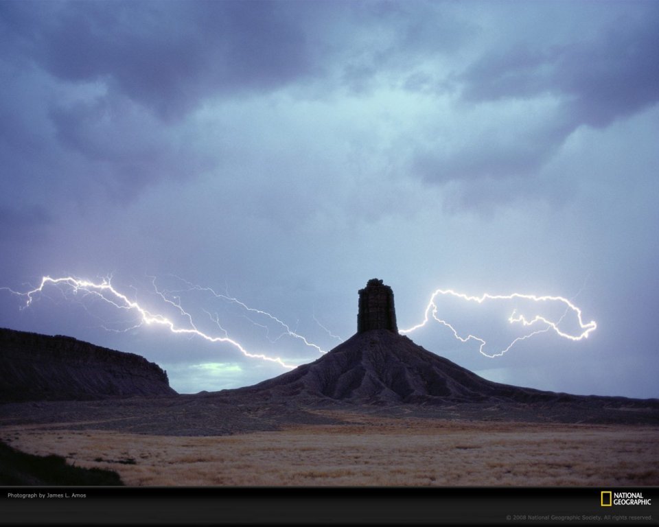 Chimney Rock Lightning Storm