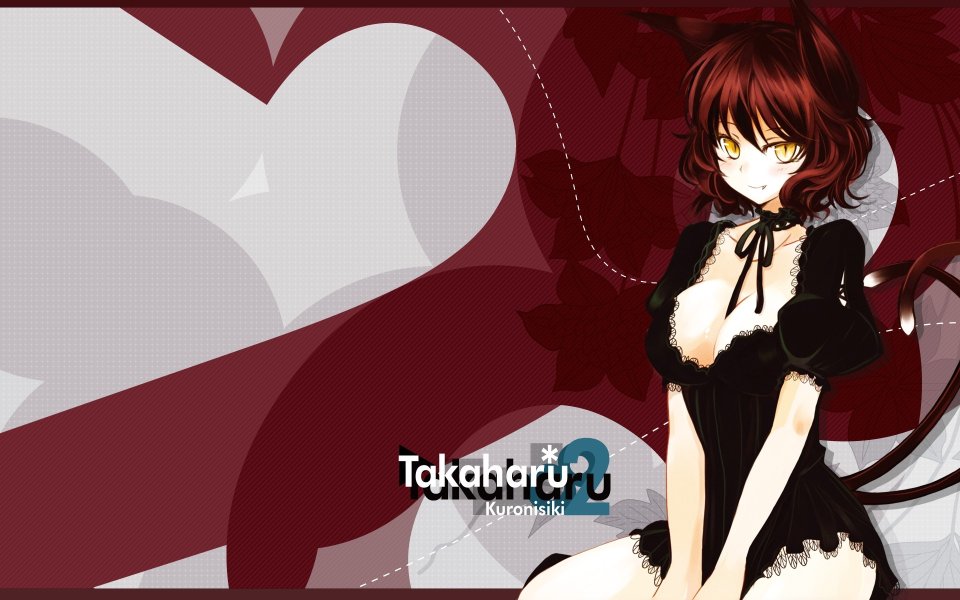 Touhou Project Red Hair Yellow Eye Sexy Wallpaper