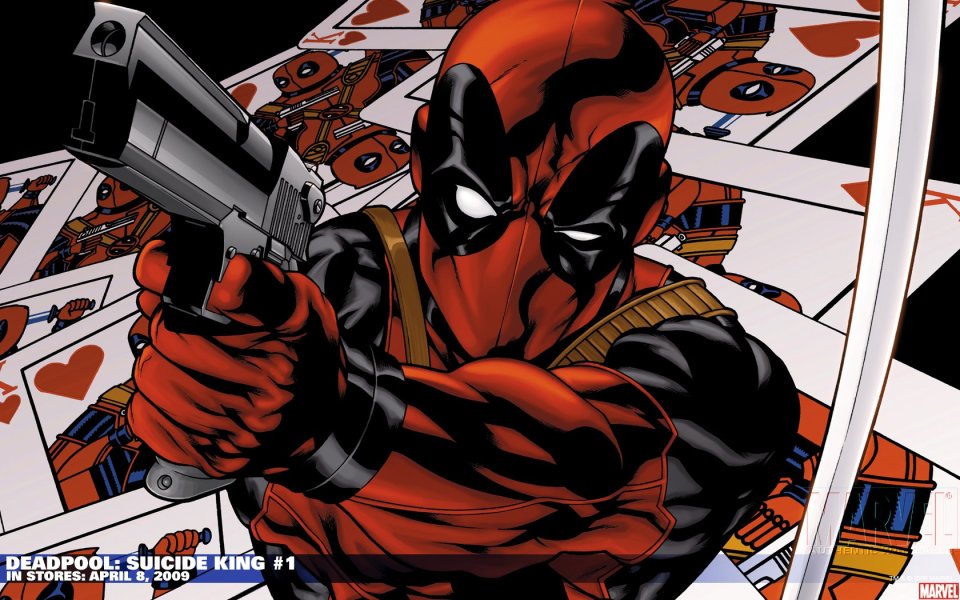 Marvel Deadpool Gun Comic Art Wallpaper
