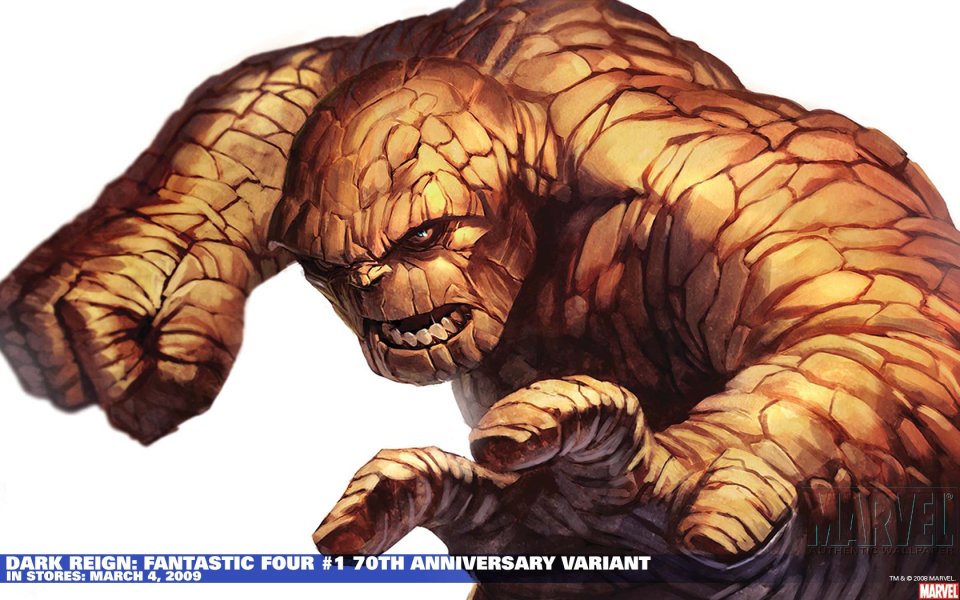 Marvel Fantastic Four Stone Man 70th Anniversary Wallpaper
