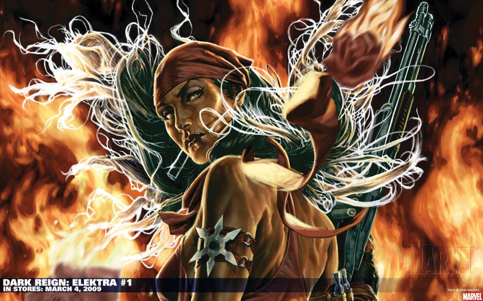 Marvel Elektra Dark Reign Wallpaper