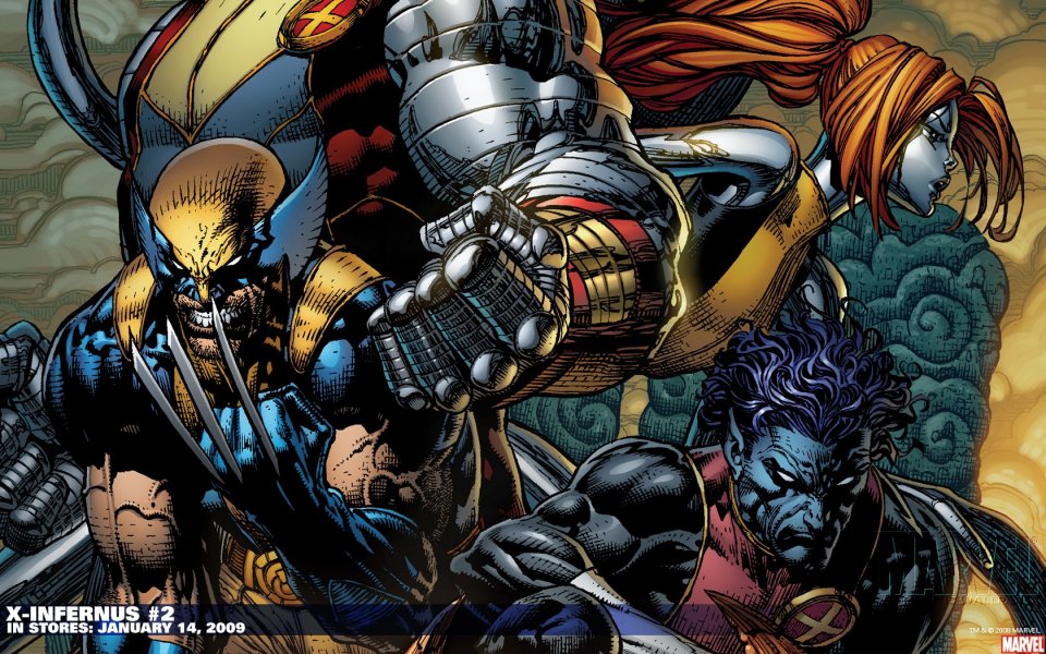 Marvel X Men Comic Wolverine Battle Scene