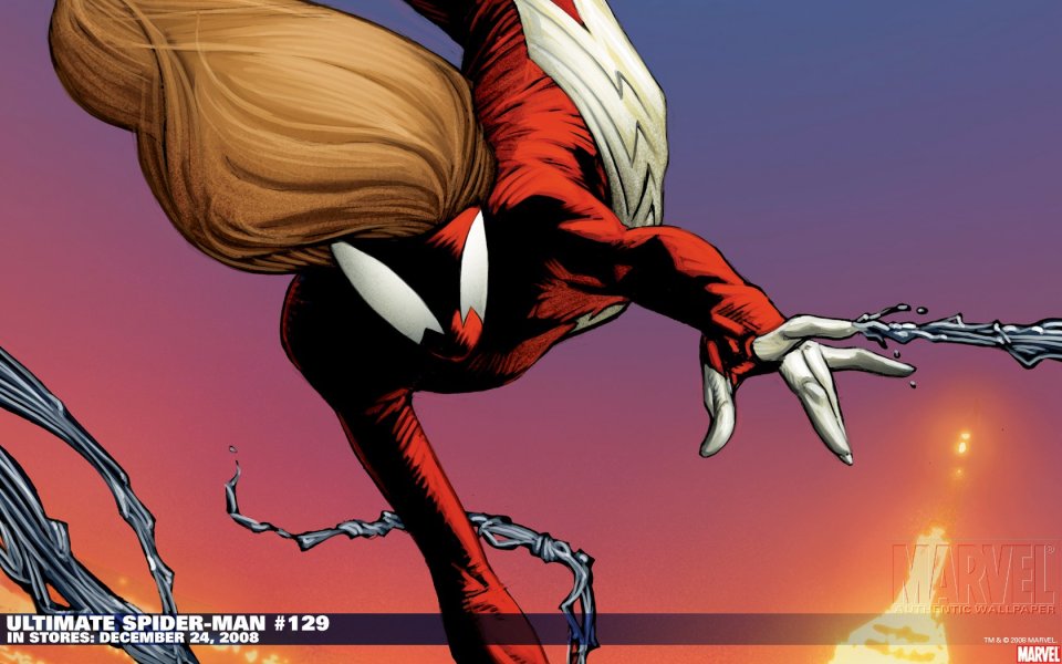 Ultimate Spider Man 129 Red Black Armor Wallpaper