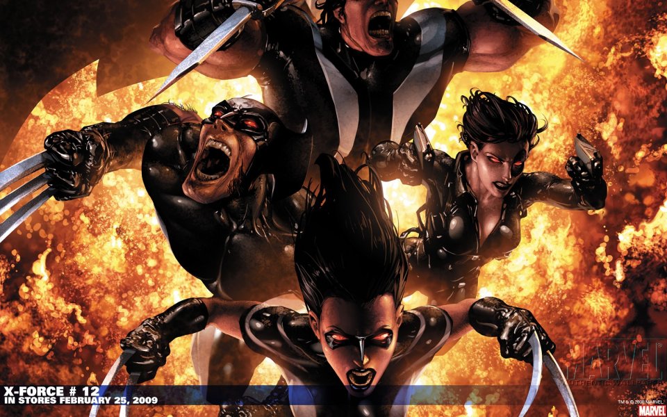 Marvel X Men Comic Wolverine Battle Scene