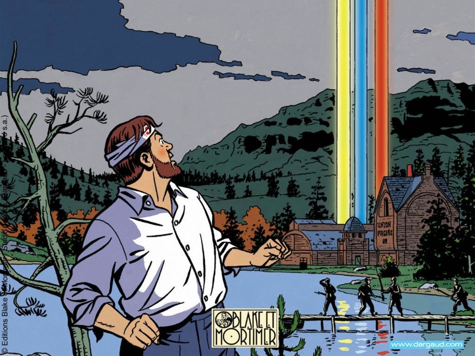 Mysterious Seven Color Beam In British Blake And Mortimer Comic