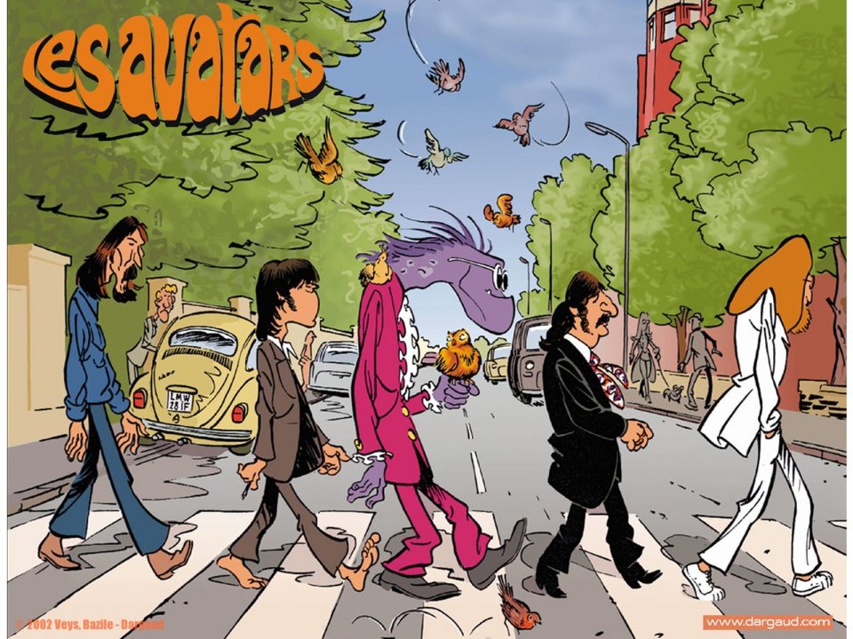 Cartoon Band Street Walk Wallpaper