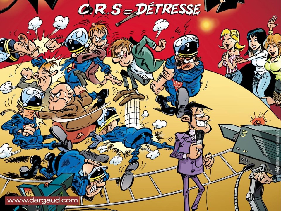 法国漫画《C.R.S. = Détresse》混乱场景壁纸