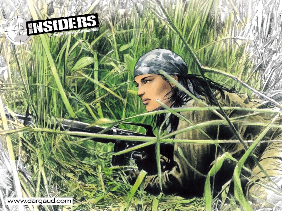 Insiders Comic Jungle Sniper Realistic Illustration