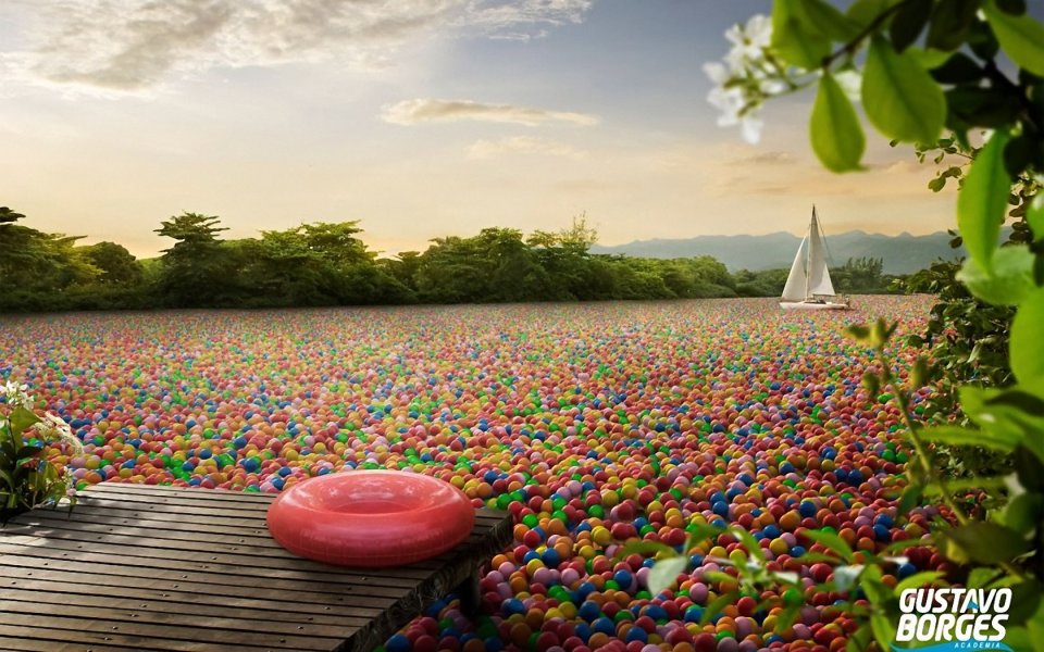 Sailboat In Colorful Ball Pool Brazil