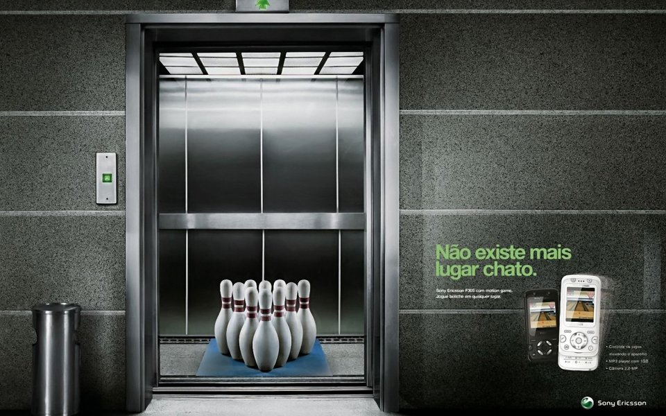 Sony Ericsson Elevator Bowling Ad