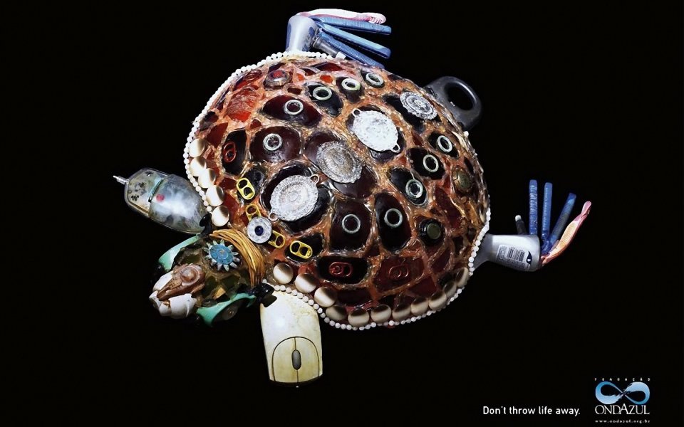 Brazil ONDAZUL Recycled Art Turtle