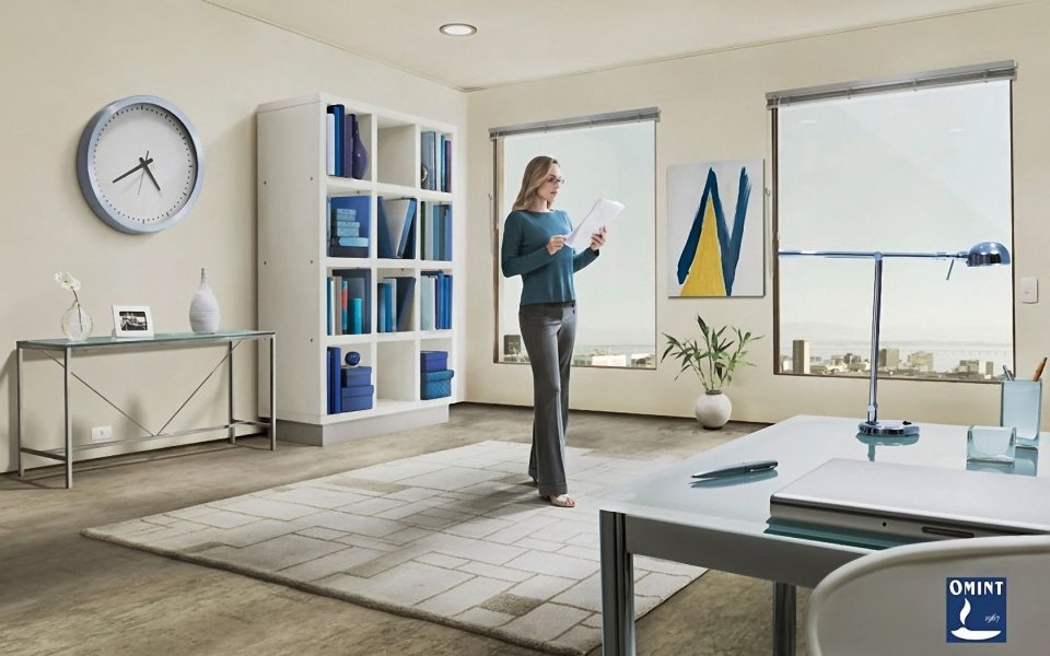Modern Office Woman Working Scene