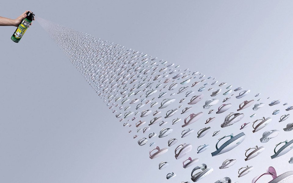 Kleenex Spray Drops Sandals Creative Ad