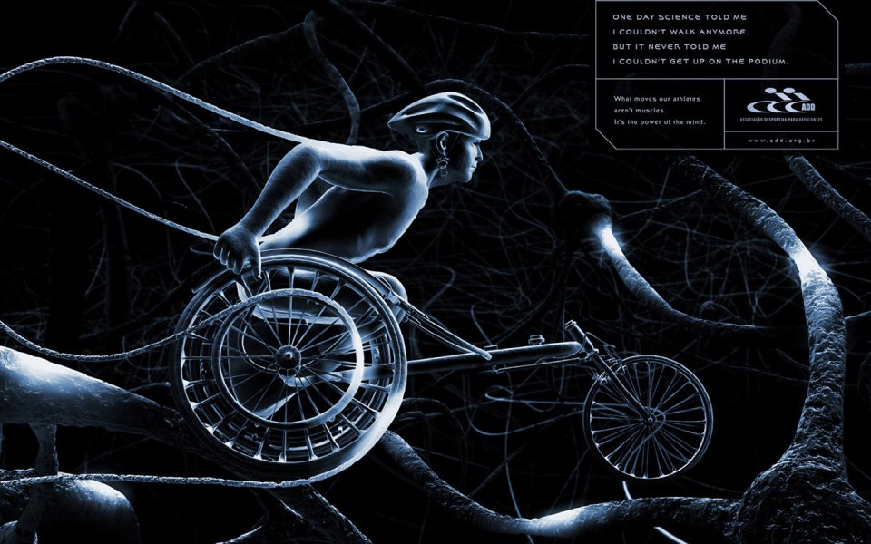Wheelchair Athlete Breaks Neural Bonds Ad