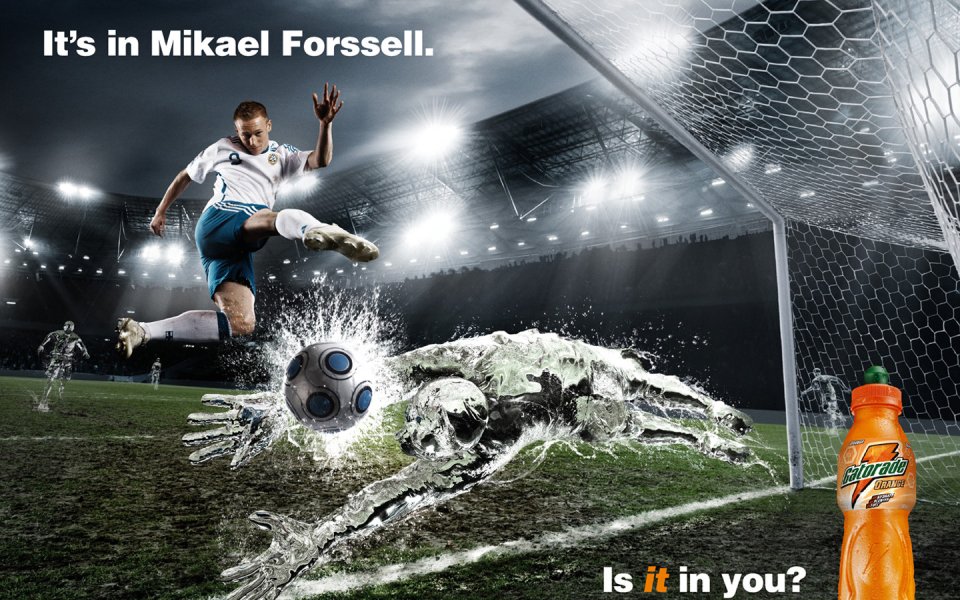 Mikael Forsell Football Gatorade Ad