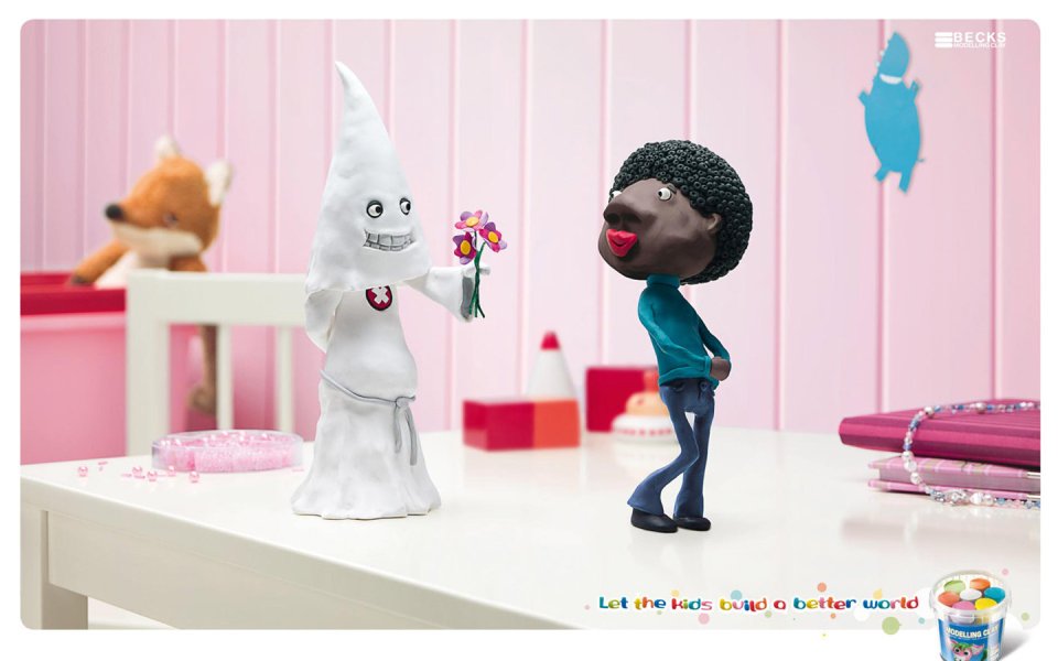 Becks Clay Figurine Ad Let Kids Build Better World