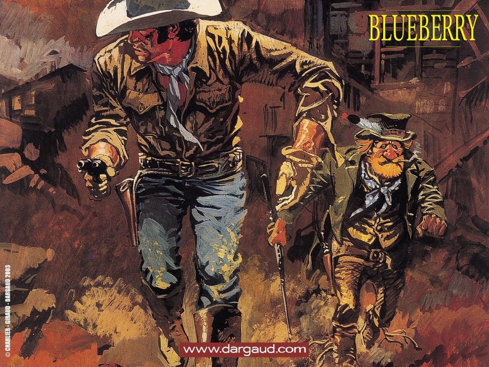 Blueberry Comic Western Cowboy Tense Standoff Scene