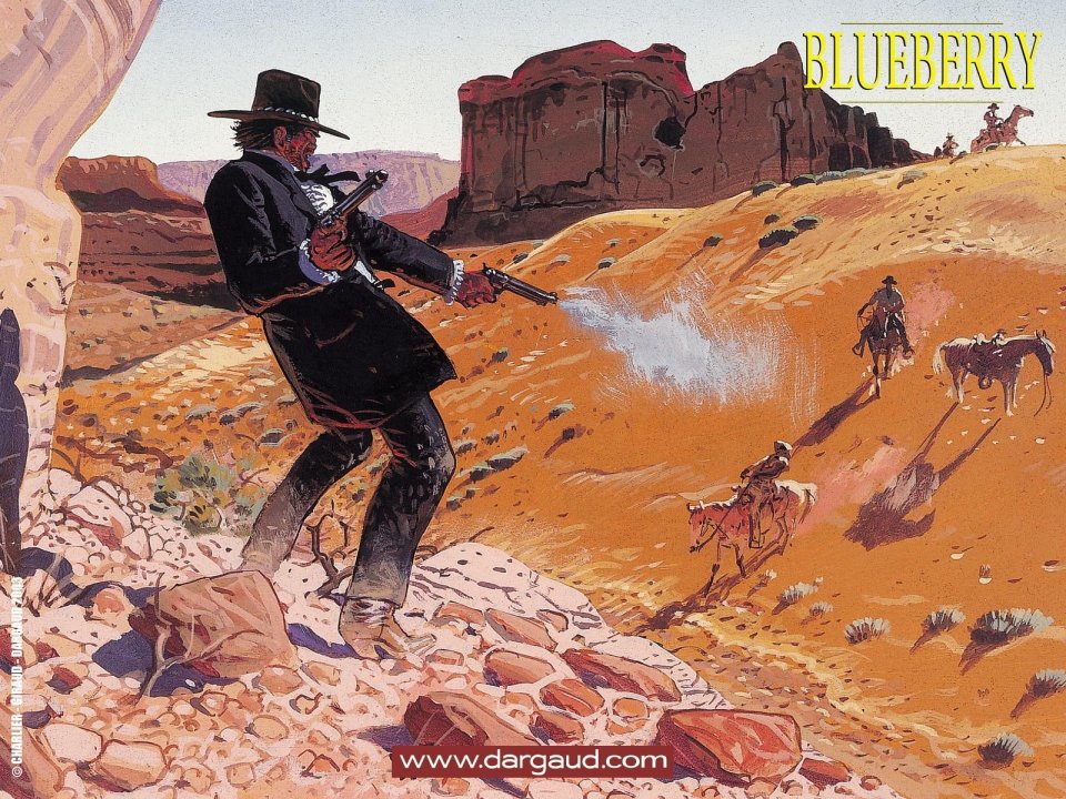 Dargaud Blueberry Western Cowboy Desert Gunfight