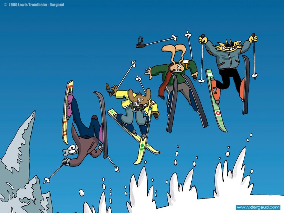 Funny Skiing Animals Wallpaper By Lewis Trondheim