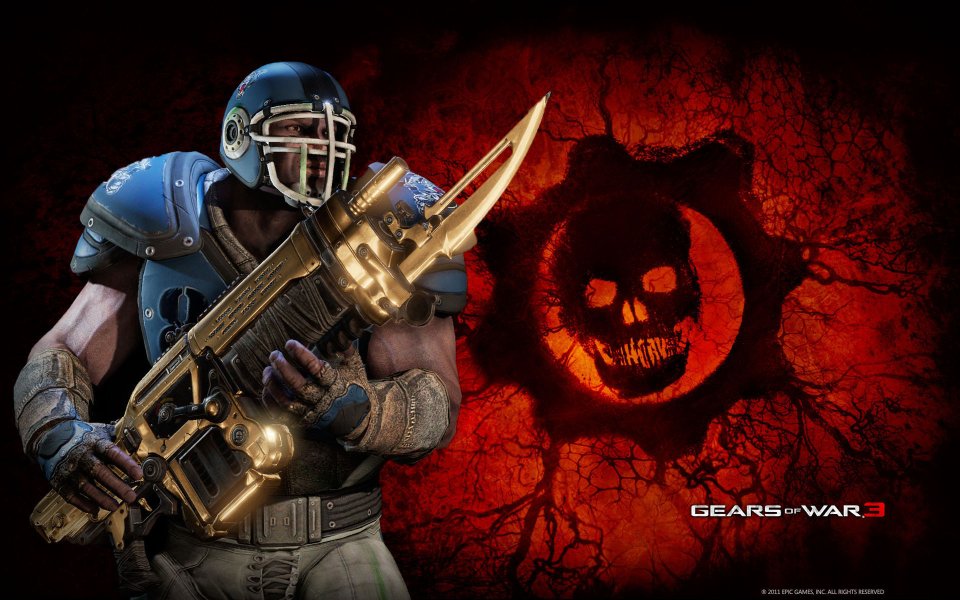Gears Of War 3 Warrior Gold Weapon Wallpaper