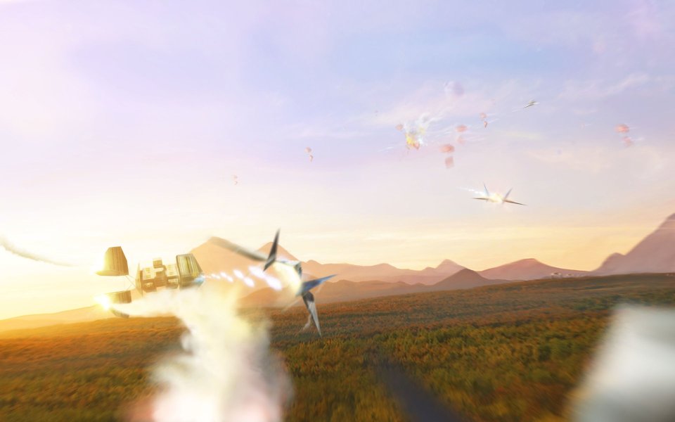 Fighter Jet Barrel Roll Sunset