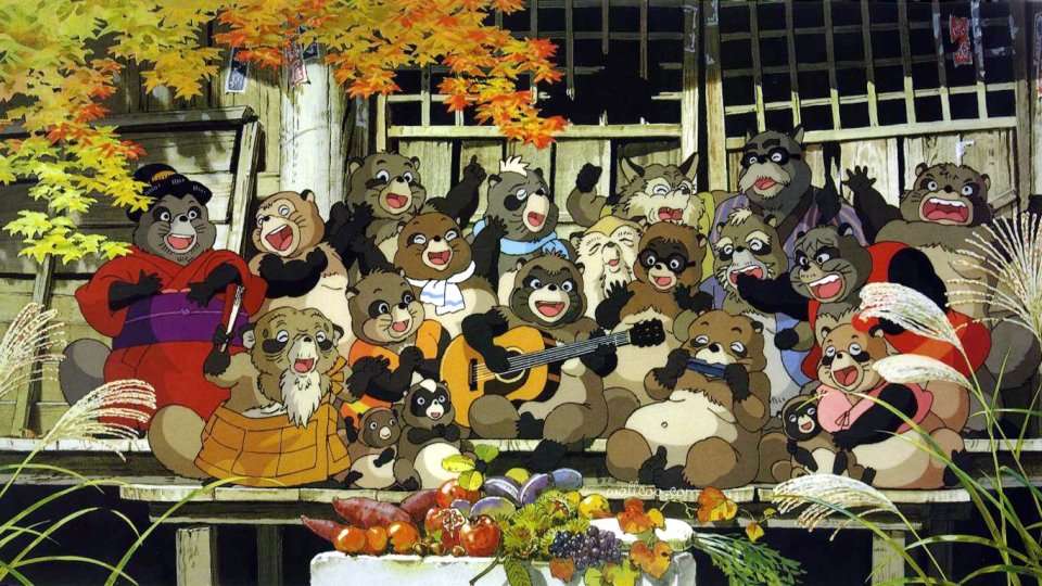 Ghibli Pom Poko Autumn Feast Illustration