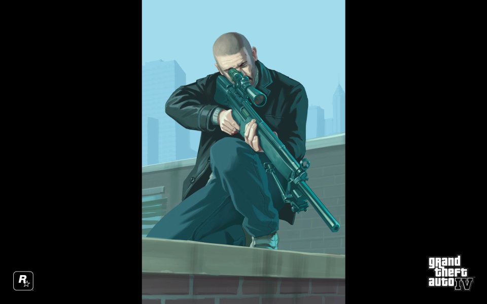 GTAIV 游戏中的狙击手角色艺术图