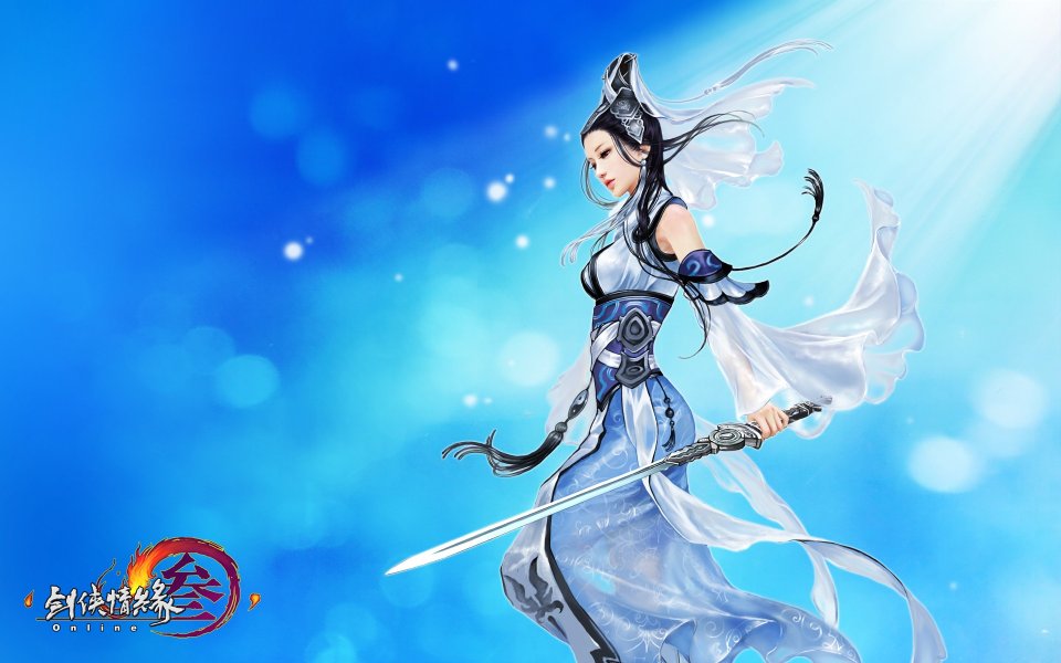Jx3 Wp9 Chinese Fantasy Woman Sword