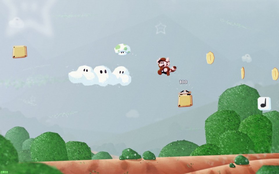 Super Mario Bros 3 Game Scene Mario Jumping Coins
