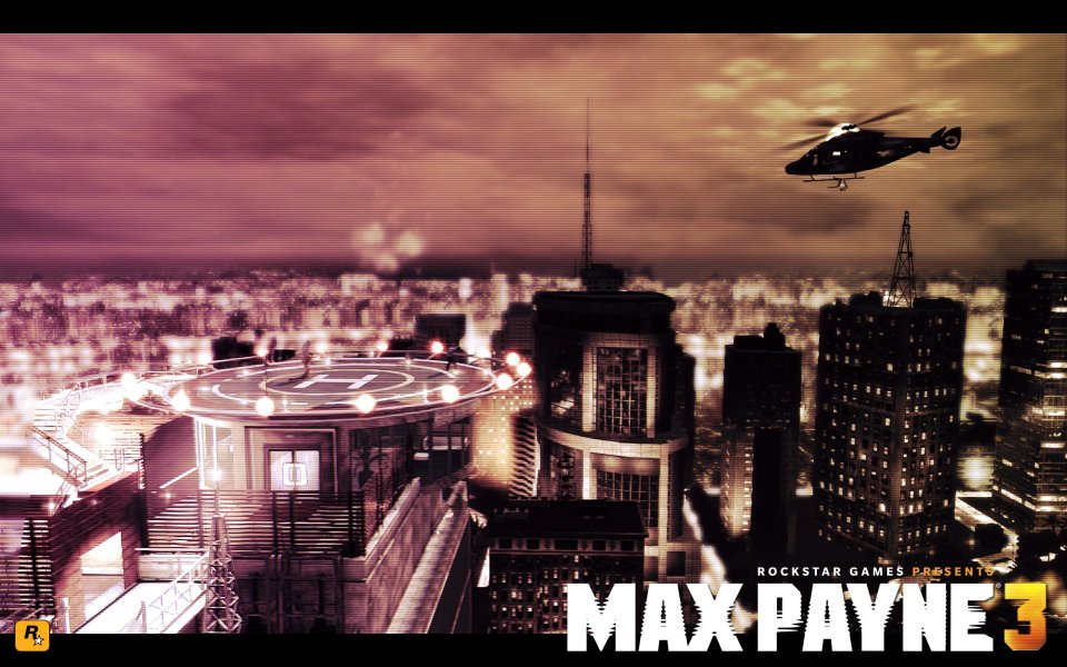 Max Payne 3 City Night Helicopter