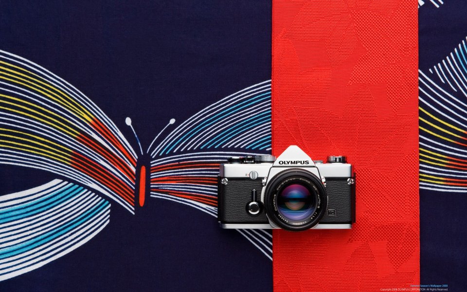 Olympus Retro Camera Butterfly Design