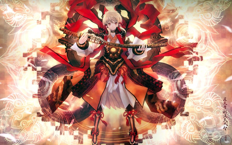 Pixiv Anime Warrior Sword Illustration