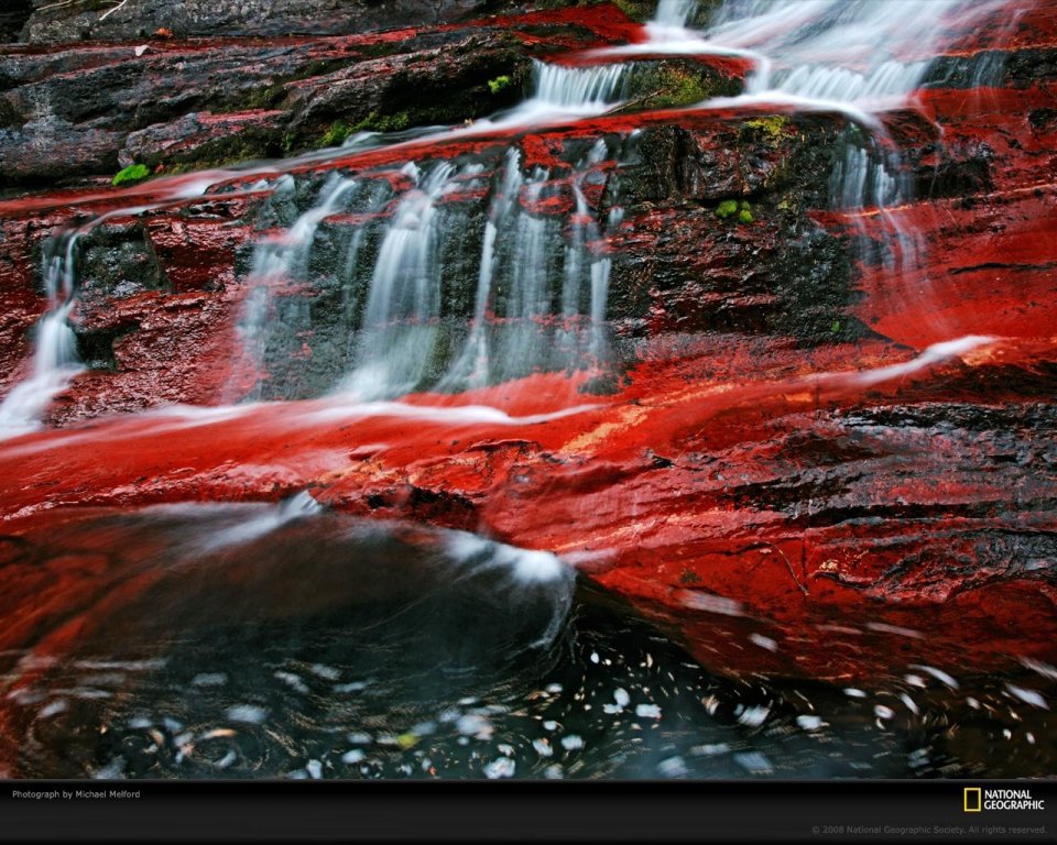 Red Creek Waterfall Landscape Usa