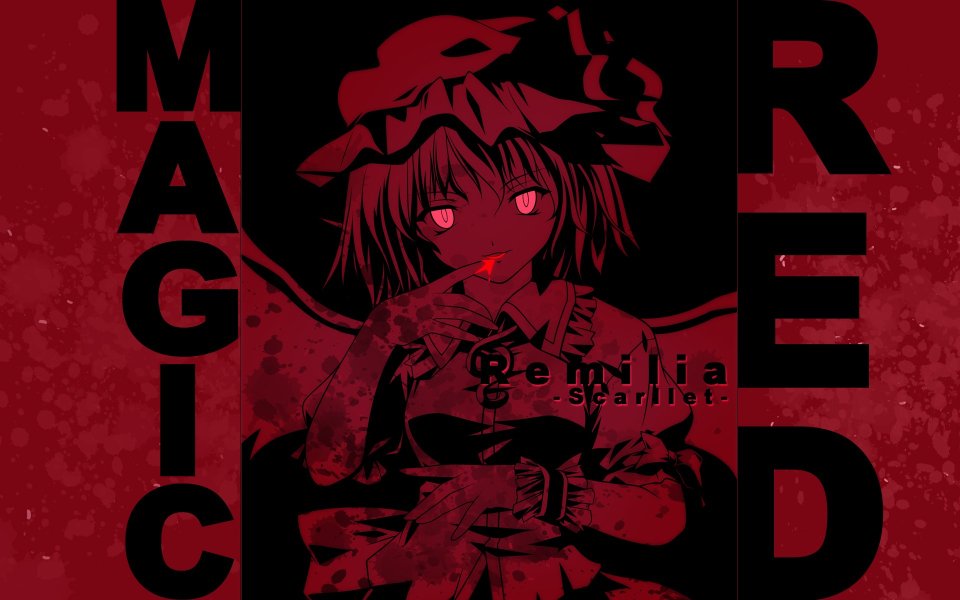 Remilia Scarlet Magic Red Wallpaper
