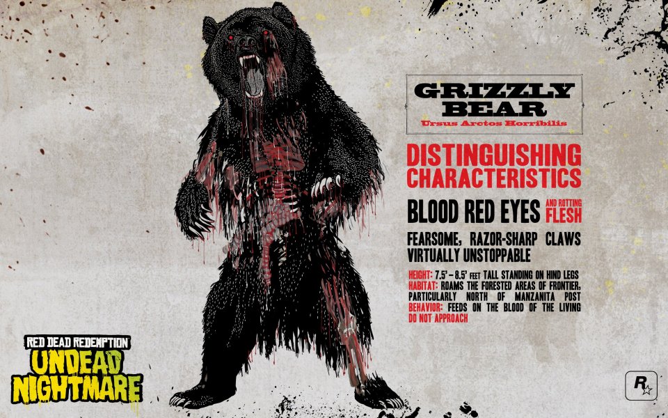 《Red Dead Redemption：Undead Nightmare》僵尸熊壁纸
