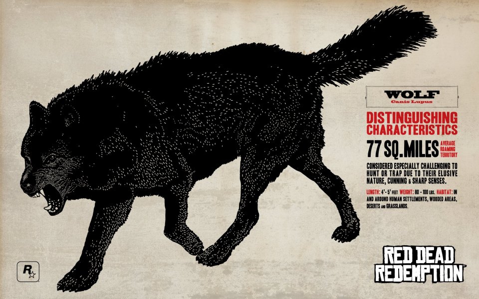 Red Dead Redemption Wolf Bestiary