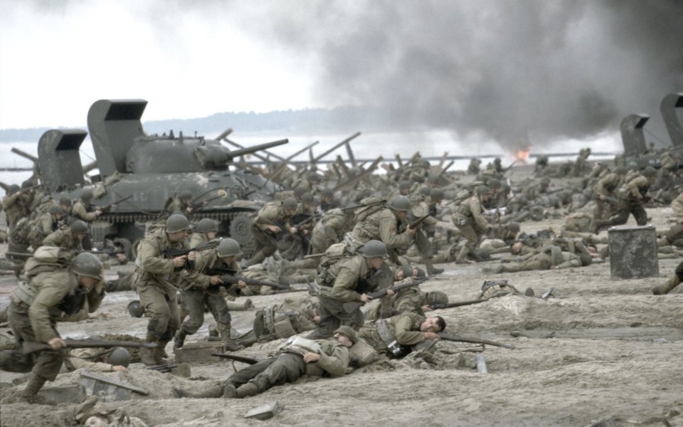 Wwii Normandy Landing Battle Scene