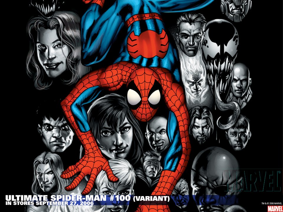 Marvel Ultimate Spider Man 100th Issue Cover Art