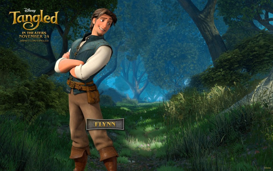 Disney Tangled Flynn Rider Forest Wallpaper