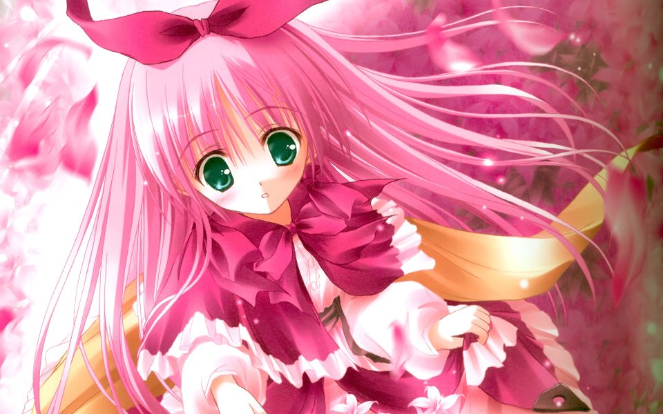 Byakuya Chakai Pink Anime Girl Wallpaper