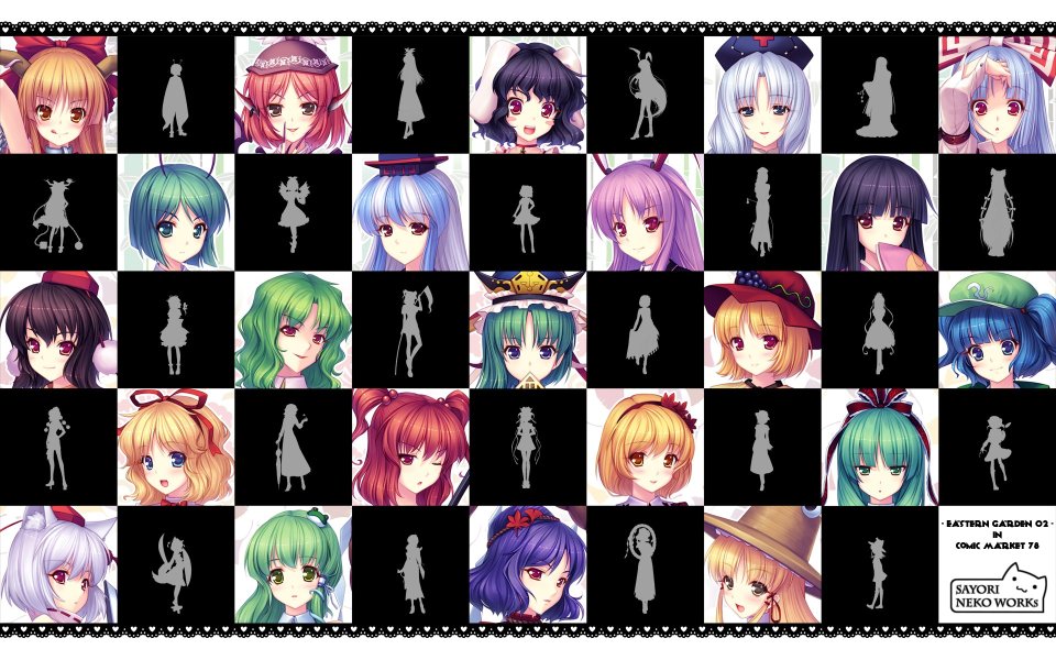 Touhou Project 22 Girls Collage Wallpaper