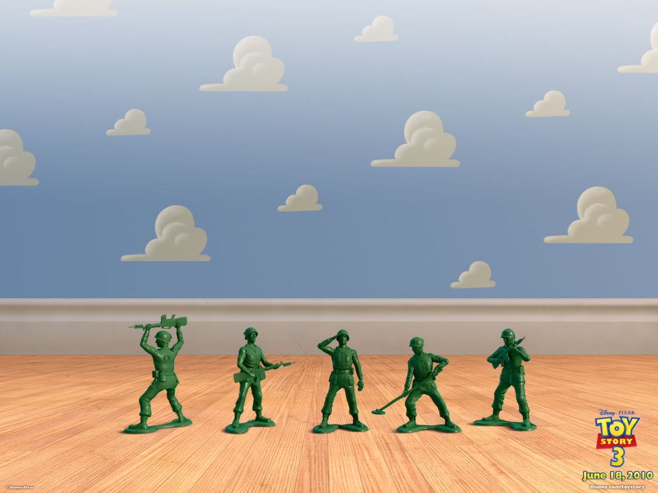 Toy Story 3 Green Soldiers Wallpaper