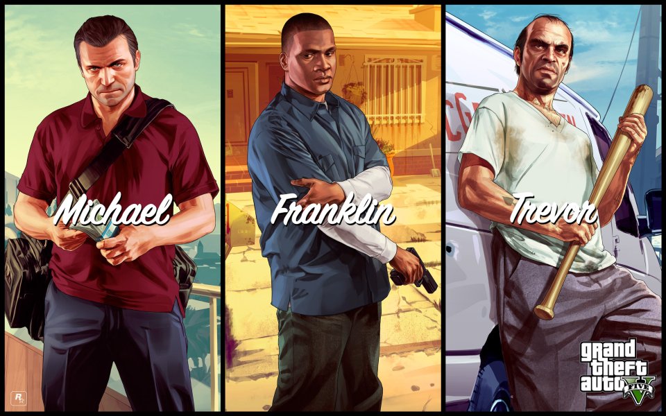Gta V Three Protagonists Michael Franklin Trevor