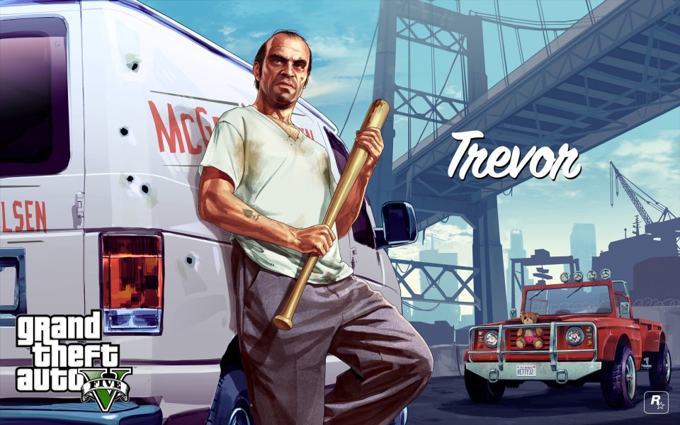 Trevor With Baseball Bat In Gta5