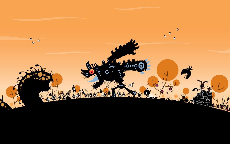 Patapon Mechanical Monster Battle Wallpaper