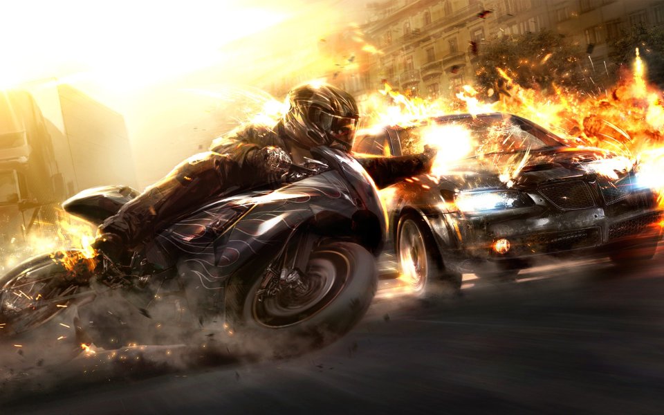 The Wheelman High Speed Chase Explosion