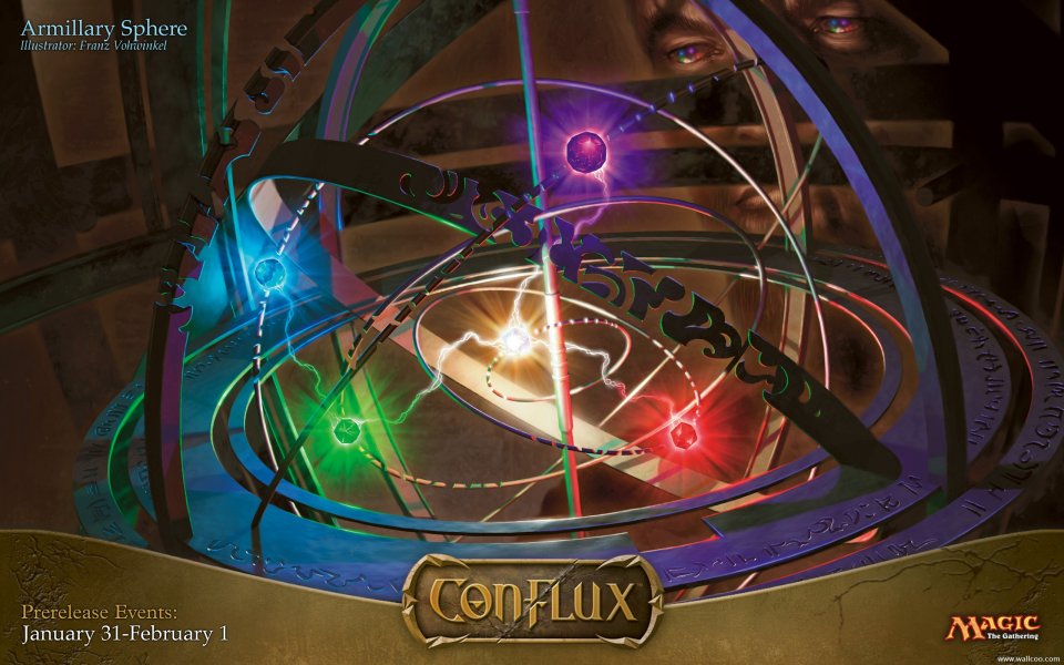 万智牌《Conflux》魔法球与星象仪奇幻插画