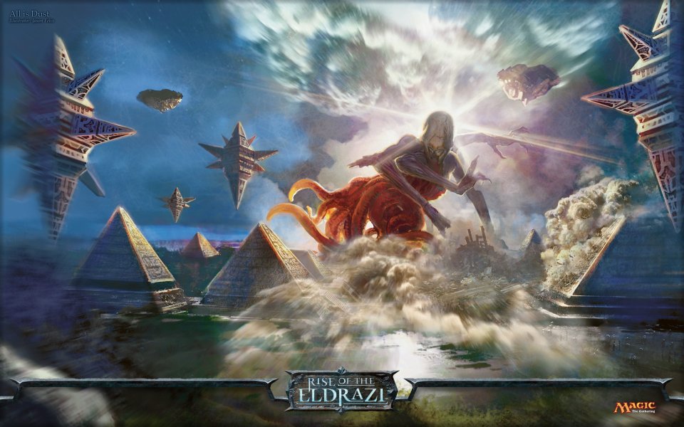万智牌《Eldrazi的崛起》科幻战斗场景壁纸
