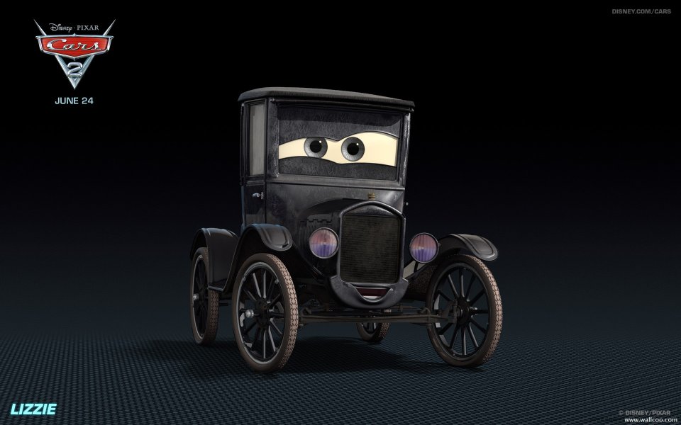 Disney Pixar Cars 2 Lizzie Antique Car